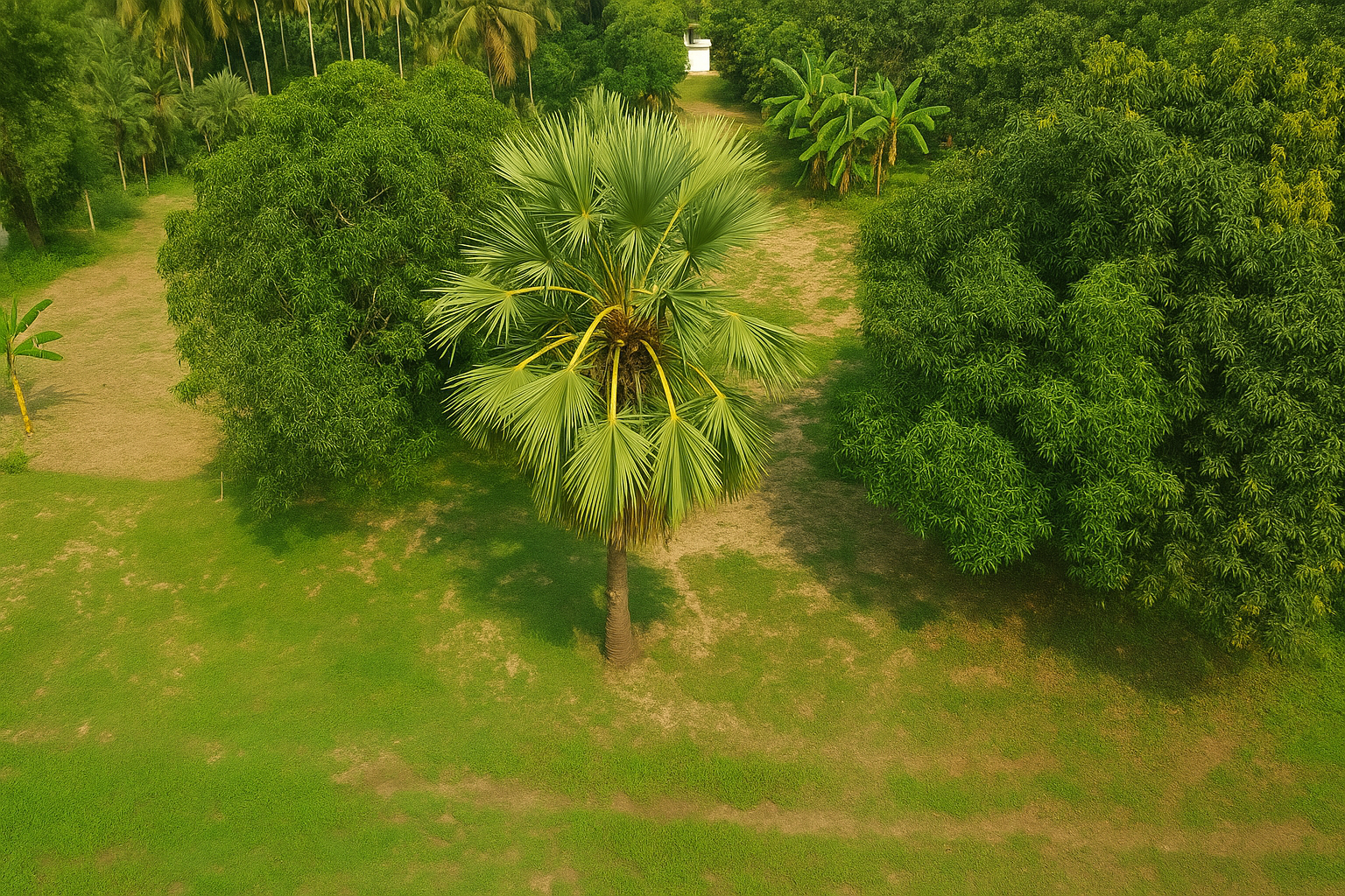 গ্রামের মাটির কোল ঘেঁষে তাল গাছ!গ্রামের প্রাণের অমলিন প্রতীক